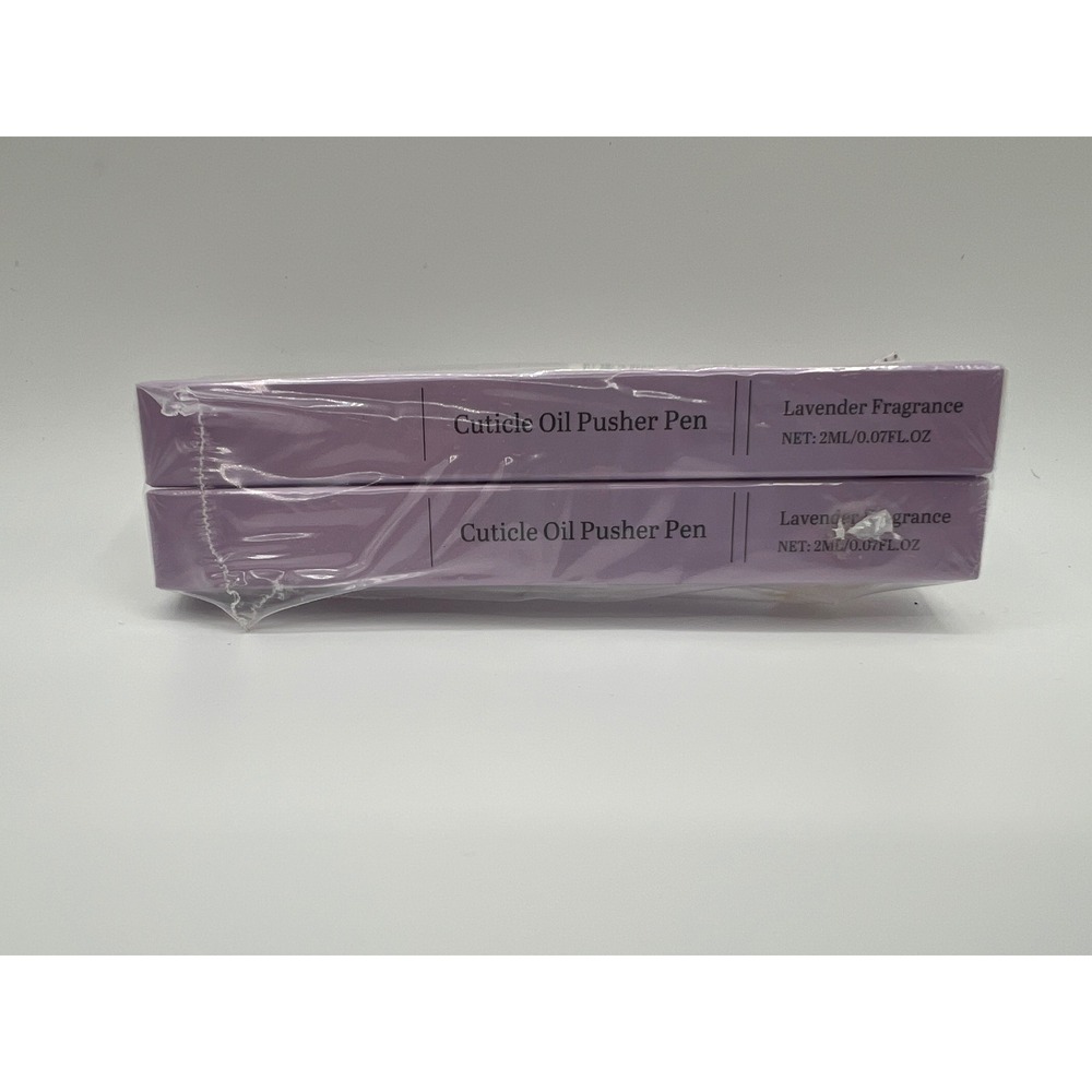 2 Pack Cuticle Oil Pusher Pen Lavender Scent 2ml 0.07fl oz Nail Care Set